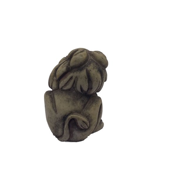 Lion Cub Stone Resin Figurine King Of Jungle VTG Mini Detail Statue Multicolor - Picture 3 of 8